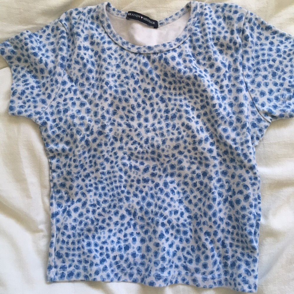 brandy melville leopard top